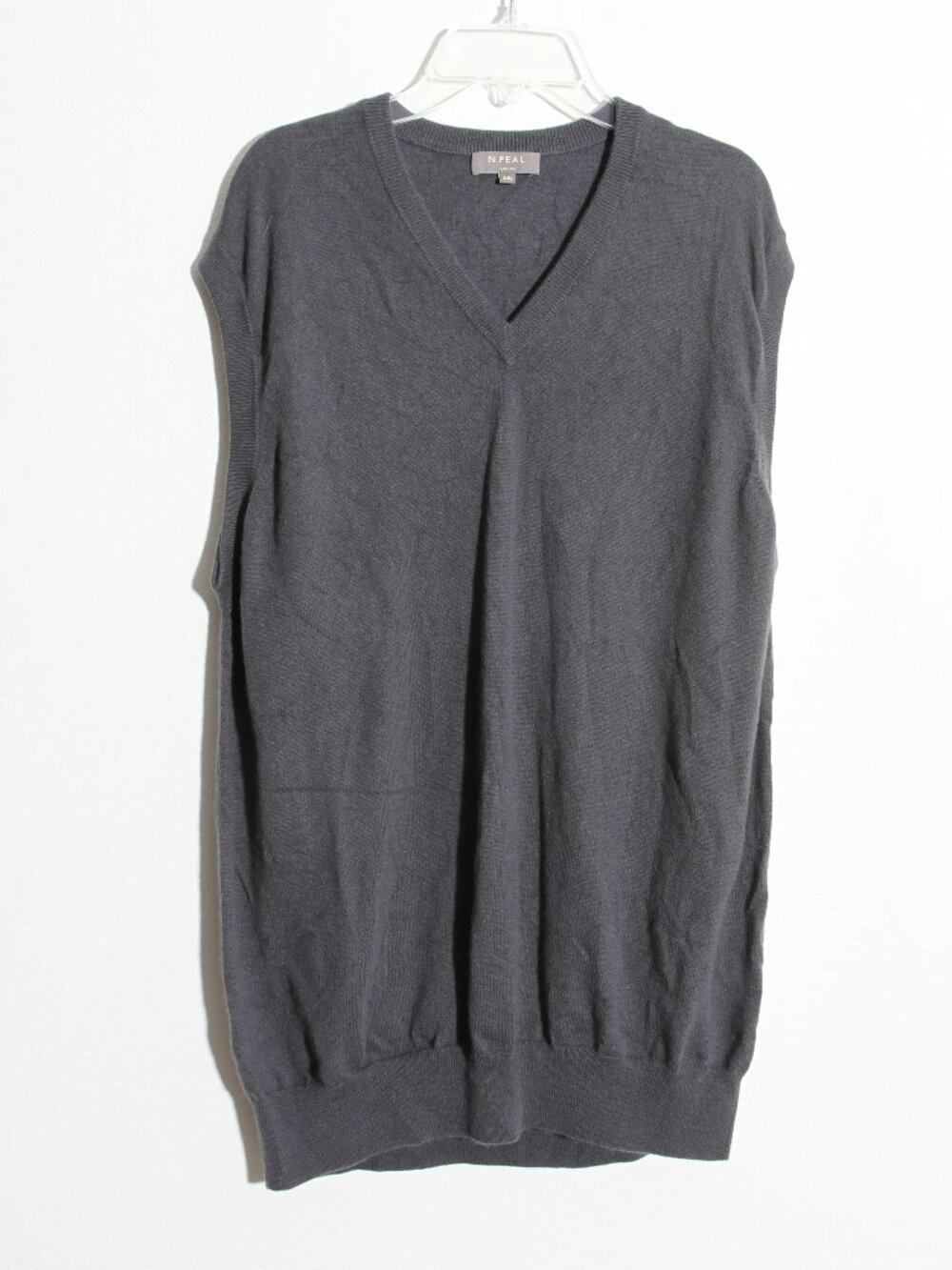 N.Peal The Westminster Knit Sweater Vest Pullover Cashmere V-Neck Size XXL